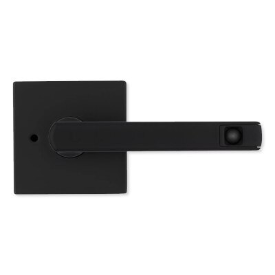 Kwikset Halifax LED Motion Activated Privacy Lever, Black Matte